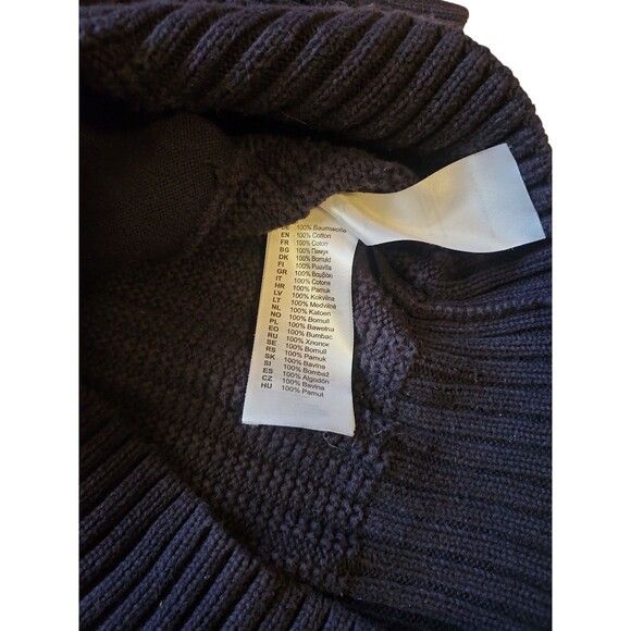 Fynch-Hatton Full Zip Cardigan Sweater Mens XXL Navy Preppy Academia Fisherman - Picture 6 of 8